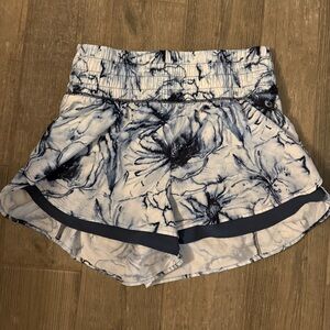 CALIA by Carrie Underwood Navy and White Floral Athletic Shorts